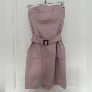 Abercrombie & Fitch Strapless Belted Dress - Mauve